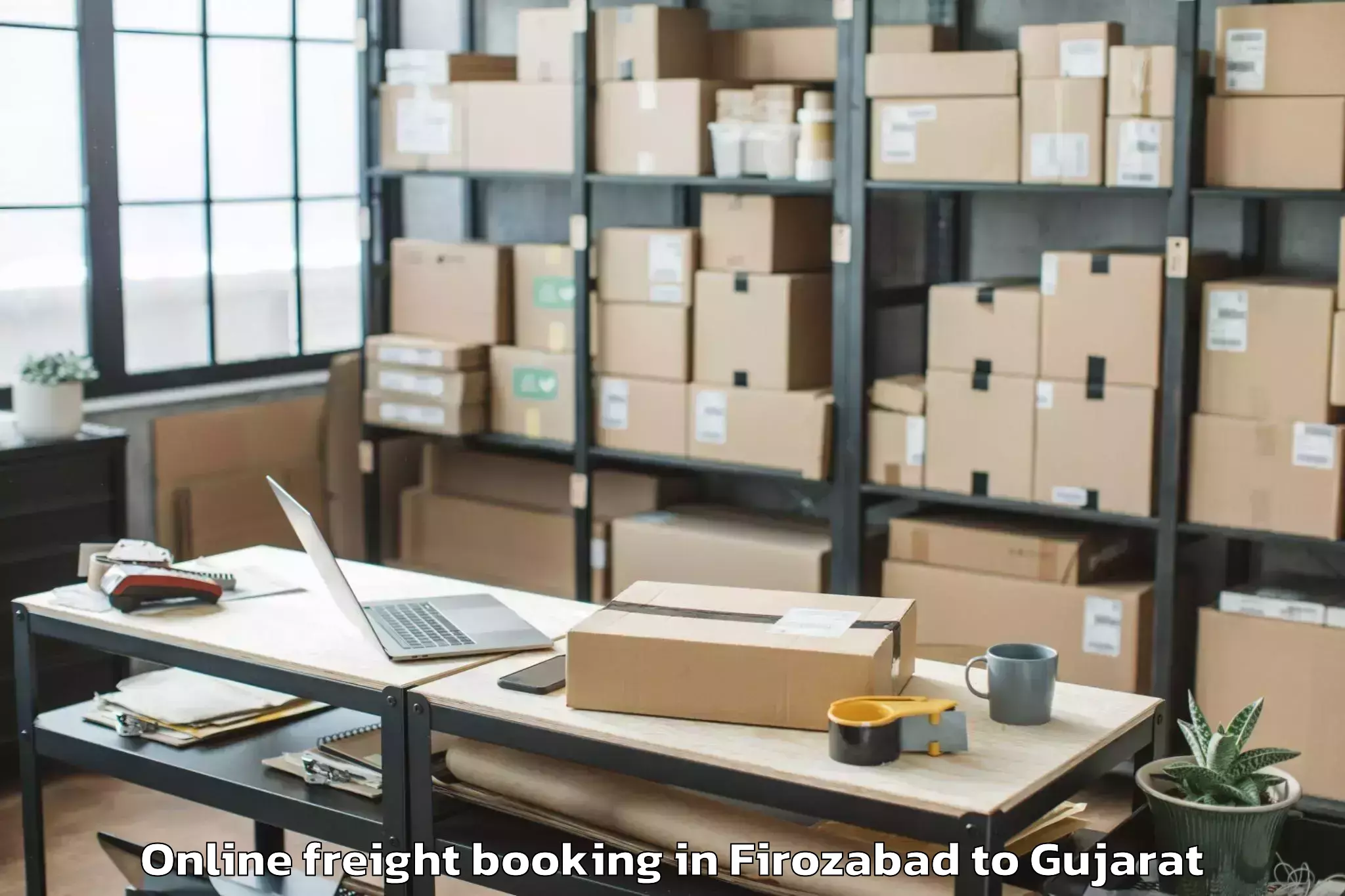 Book Your Firozabad to Lunawada Online Freight Booking Today